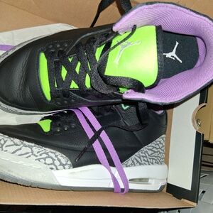 Jordan Kids Sneakers Black Green Purple